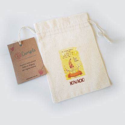 Imagen de Bolsa chica de lienzo personalizadas 13x18 cm