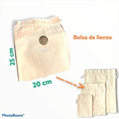 Imagen de Bolsa lienzo 20 x 25 cm con imagen o logo