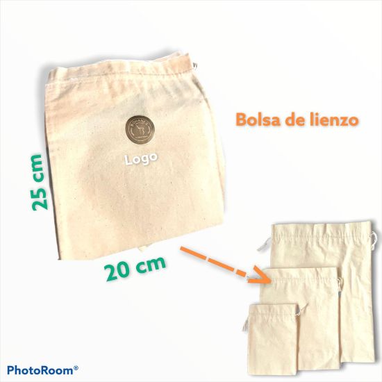 Imagen de Bolsa lienzo 20 x 25 cm con imagen o logo