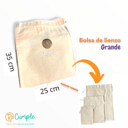 Imagen de Bolsa lienzo lisa 25 x 35 cm