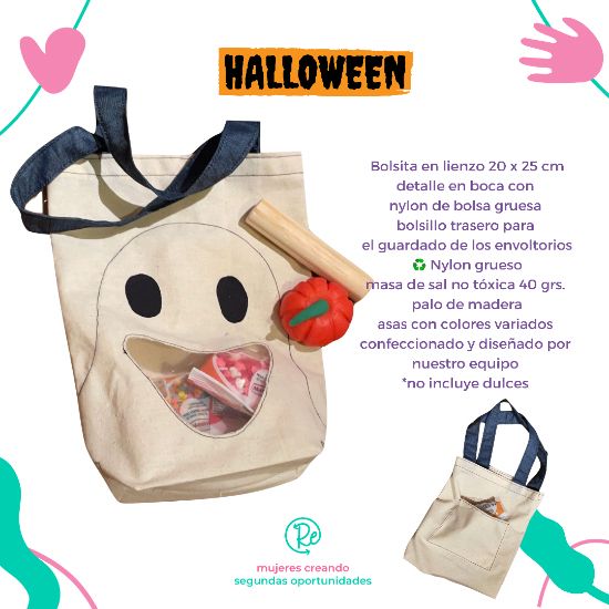 Imagen de Bolsa halloween fantasma con masa de sal