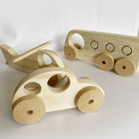 Imagen de Juguetes de madera transporte surtidos