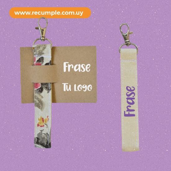 Imagen de Llavero tela personalizado