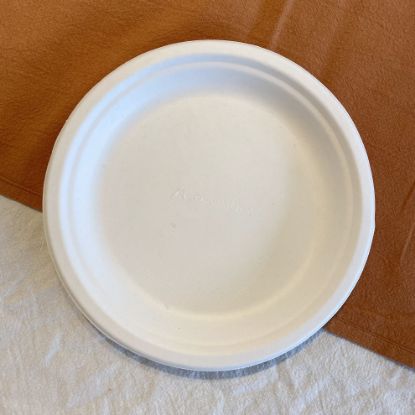 Imagen de Plato redondo compostable pack x10