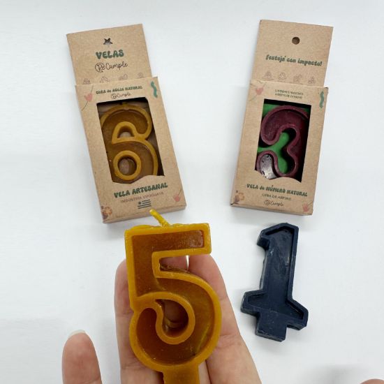 Imagen de Vela artesanal - cera de abeja natural