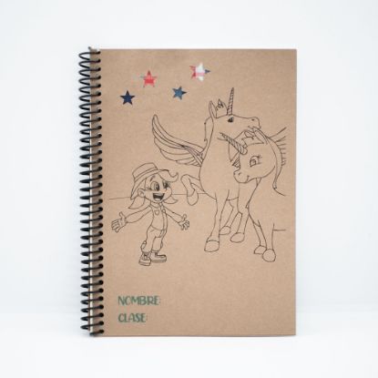 Imagen de Cuaderno sustentable unicornio - hojas con renglones