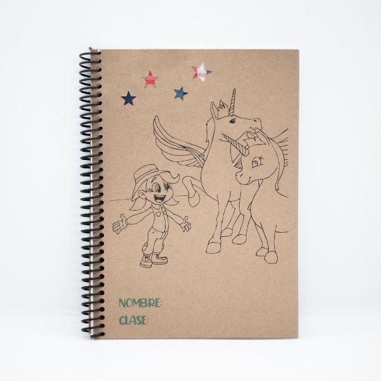 Imagen de Cuaderno sustentable unicornio - hojas con renglones