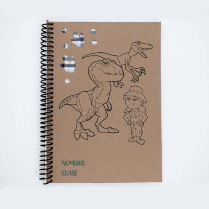 Imagen de Cuaderno sustentable dinosaurios - hojas con renglones