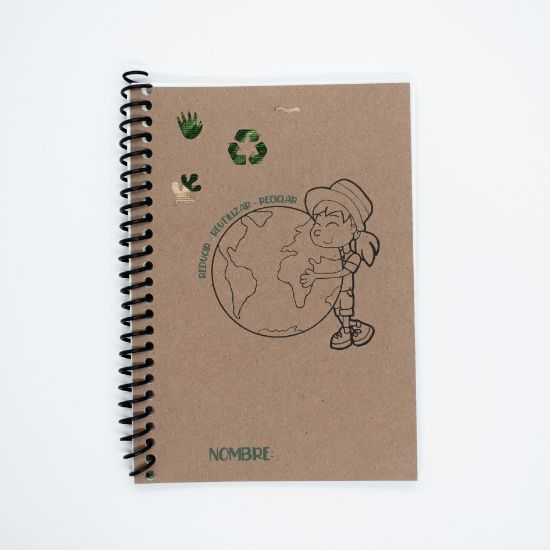 Imagen de Libreta recicleta sustentable con rulo