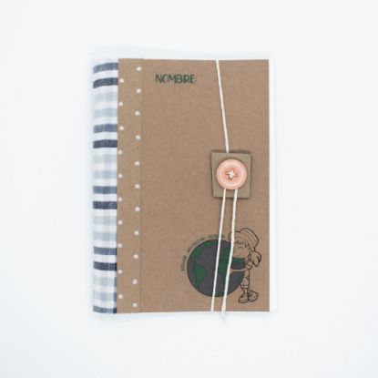 Imagen de Libreta escolar recicleta sustentable - con lomo de tela