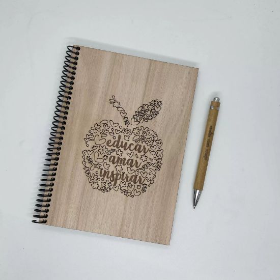 Imagen de KIT MAESTRA CUADERNO MADERA